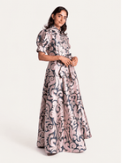 EVANGELINE dress Filigree Lilac - Lesley Evers-Dress-evangeline-formal