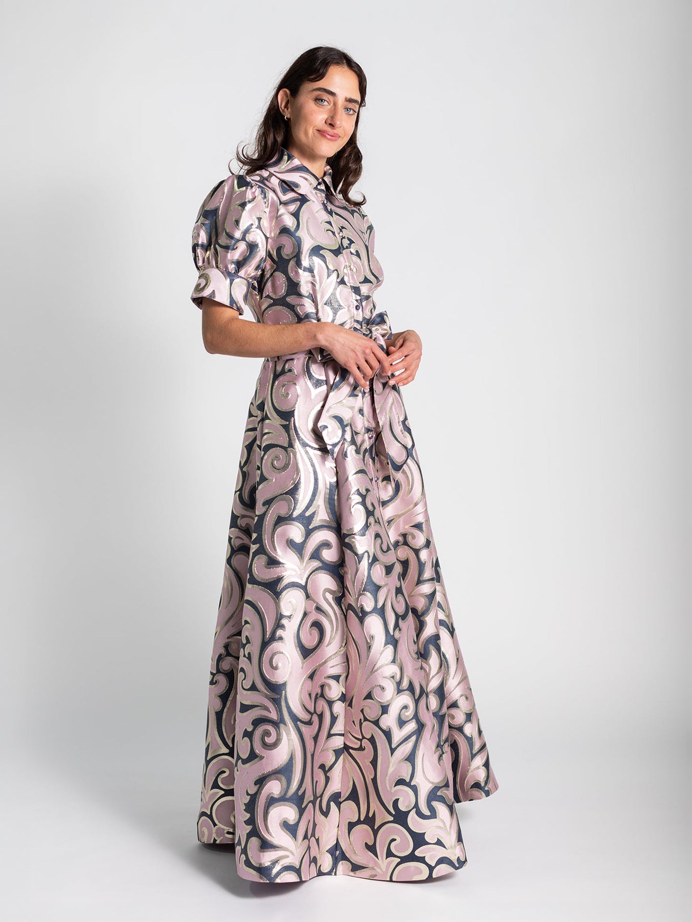 EVANGELINE dress Filigree Lilac - Lesley Evers-Dress-evangeline-formal