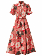 EVANGELINE dress Flower Charm Red - Lesley Evers-Dress-formal-gown