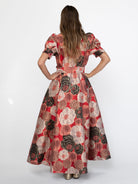 EVANGELINE dress Flower Charm Red - Lesley Evers-Dress-formal-gown