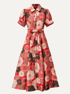 EVANGELINE dress Flower Charm Red - Lesley Evers-Dress-formal-gown