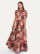 EVANGELINE dress Flower Charm Red - Lesley Evers-Dress-formal-gown