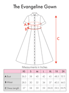 EVANGELINE dress Tree Poppy Blue - Lesley Evers-Dress-gown-Shop