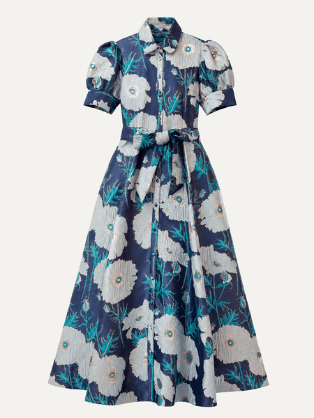 blue poppy palmerston dress EVANGELINE Tree XL Flower Girl Dress Children group=clairebandage Flowy A Color:Gray Melange