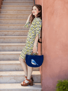 EVIE handbag Blue Bird - Lesley Evers - Accessories - bird - bird bag