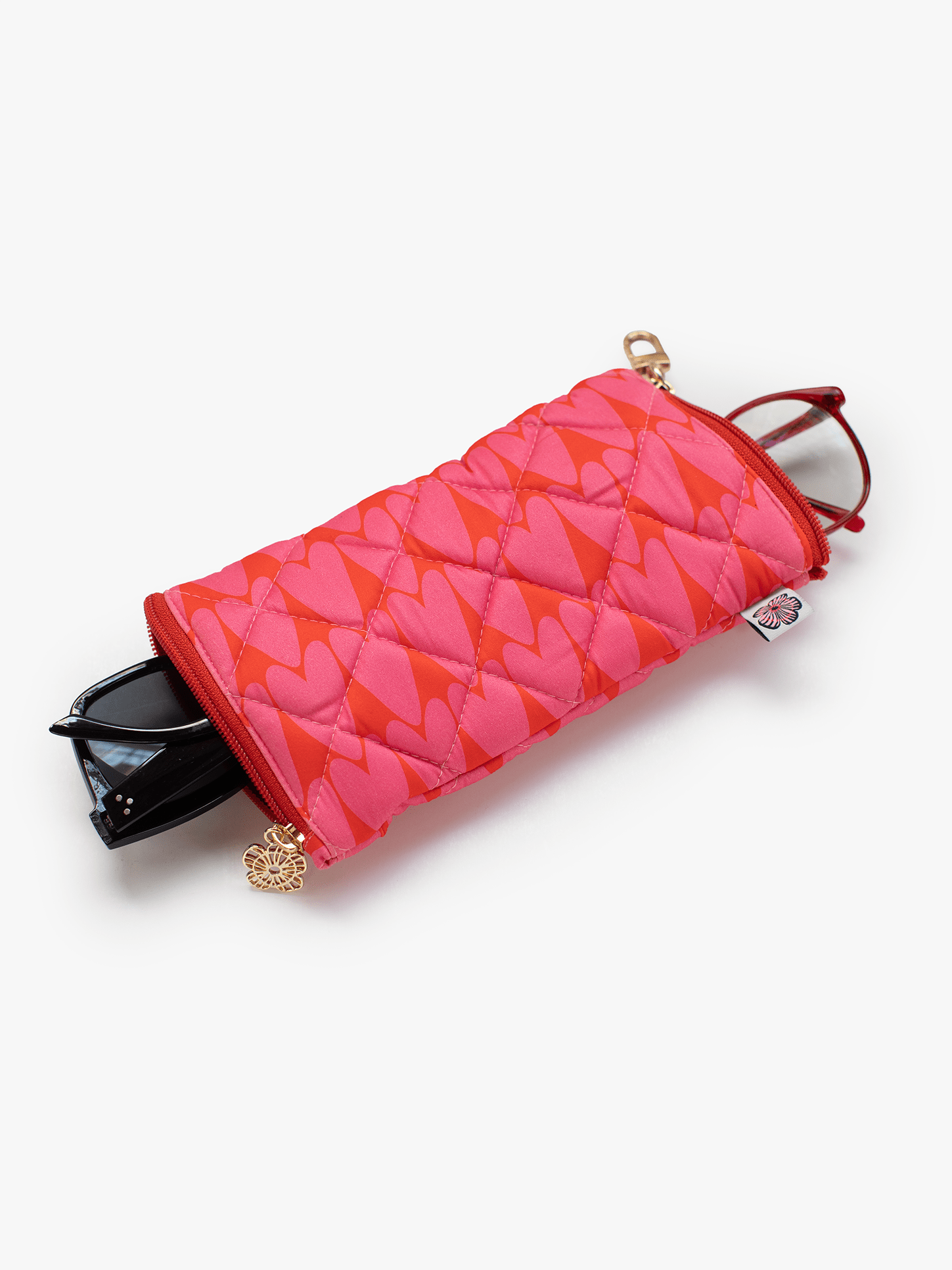 Eyeglass Case Hearts - Lesley Evers - Accessories - eyeglass case - pouch