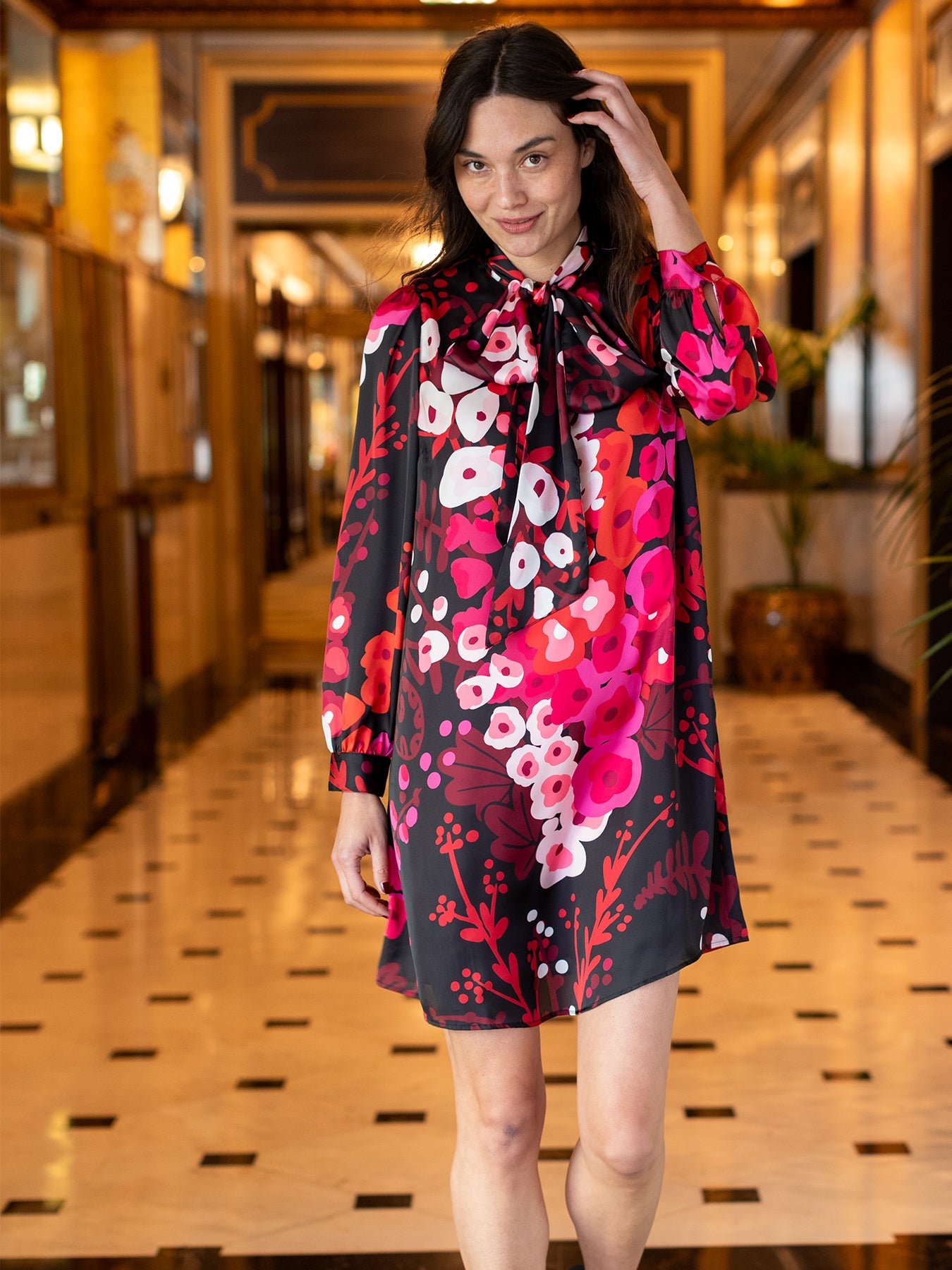 FLORENCE dress Hollyhock Red – Lesley Evers