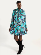 FLORENCE dress Plum Blossom Blue - Lesley Evers-Dress-florence-formal