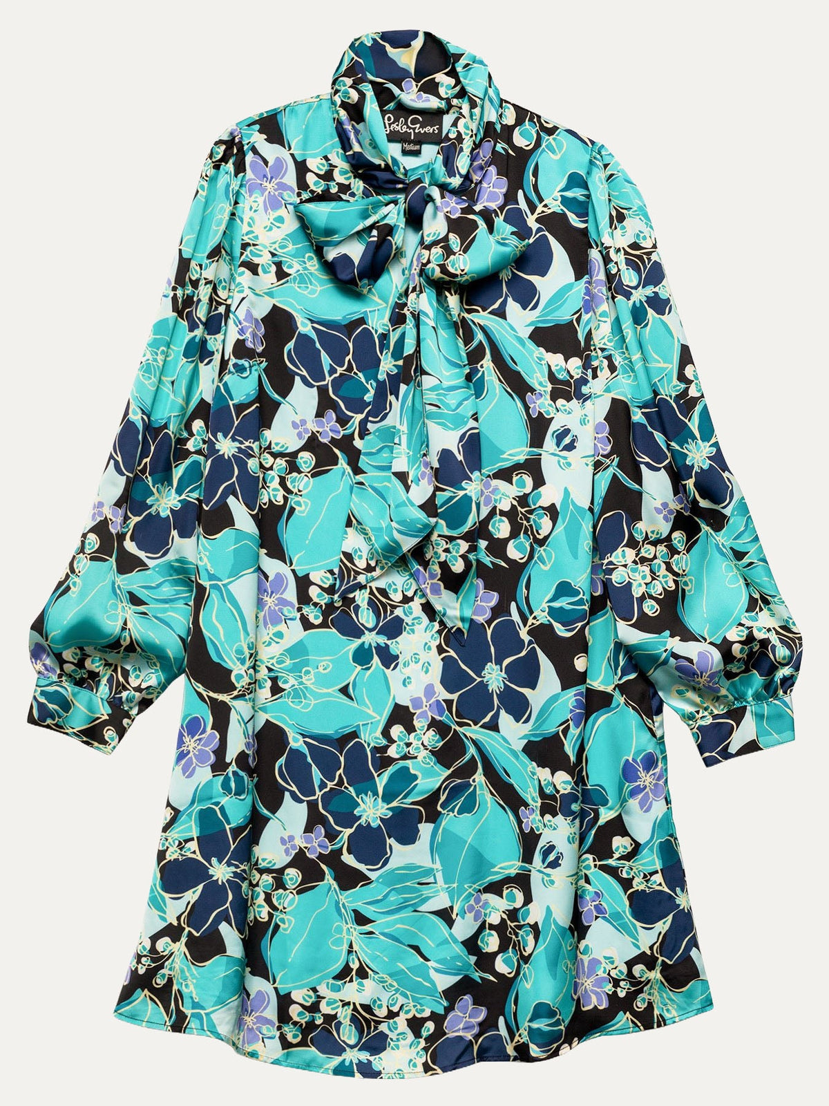 FLORENCE dress Plum Blossom Blue - Lesley Evers-Dress-florence-formal