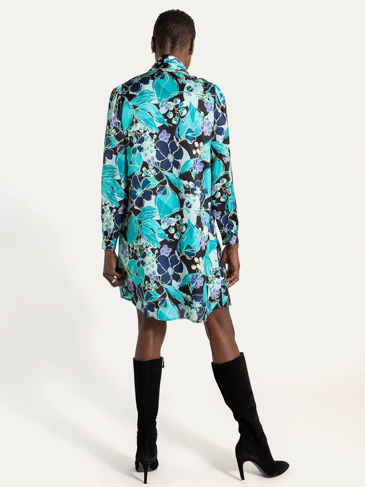 FLORENCE dress Plum Blossom Blue - Lesley Evers-Dress-florence-formal