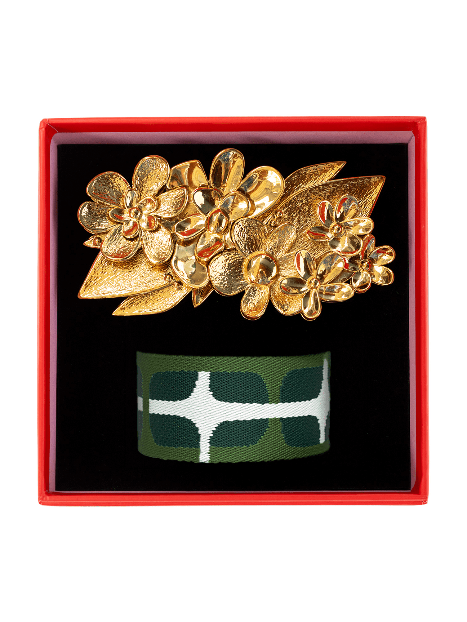 FLOWERS Belt Buckle with Sausalito Belt Strap - Lesley Evers - Accessories - accessory - pebble