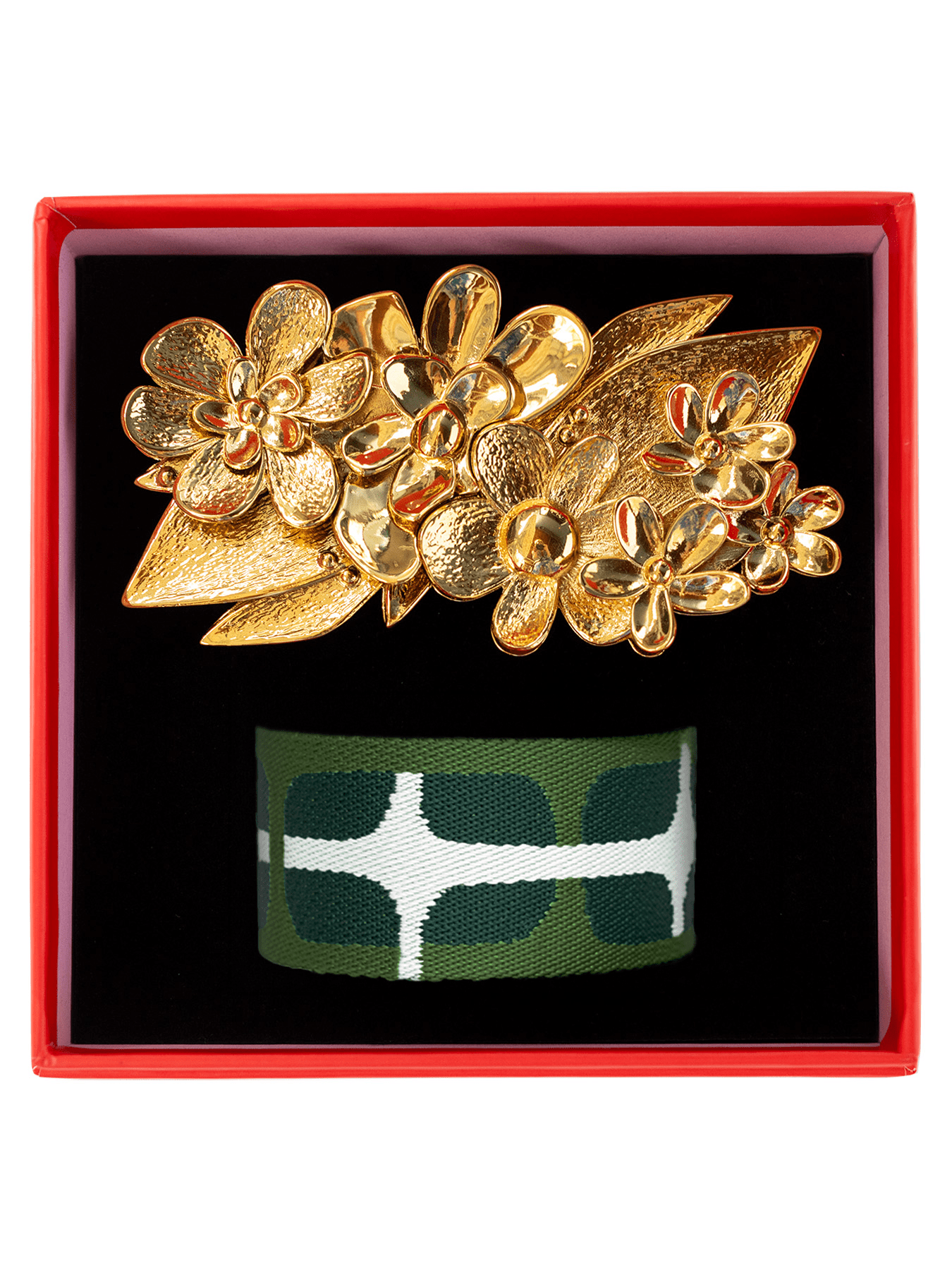 FLOWERS Belt Buckle with Sausalito Belt Strap - Lesley Evers - Accessories - accessory - pebble