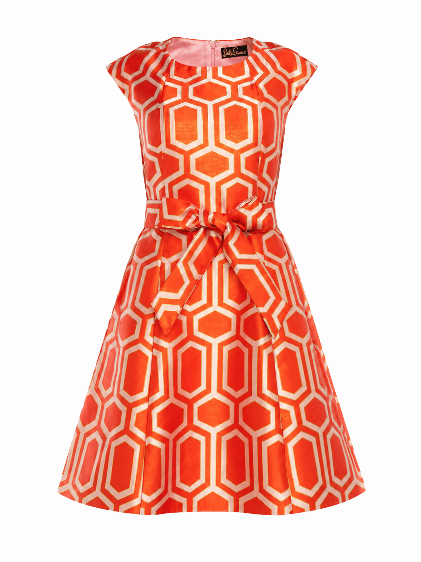 FRANCES dress Pavilion Red - Lesley Evers-Dress-gown-Shop