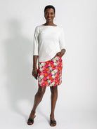 FREYA skirt Asters Pink - Lesley Evers - Bottoms - floral - freya