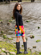 FREYA skirt Plaid Multi - Lesley Evers - Bottoms - floral - freya