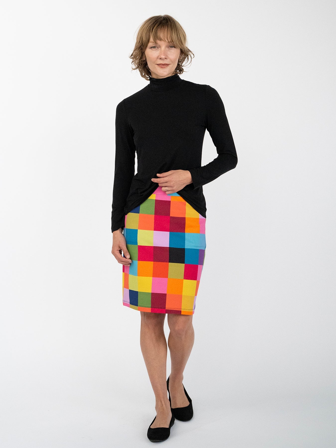 FREYA skirt Plaid Multi – Lesley Evers