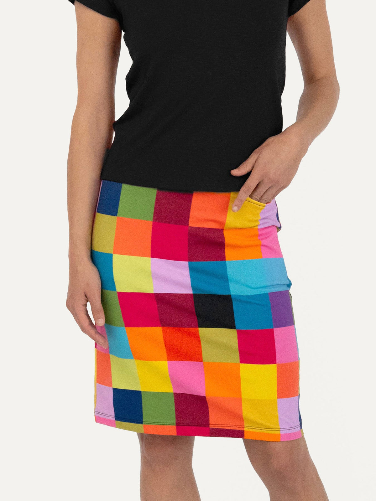 FREYA skirt Plaid Multi - Lesley Evers-Bottoms-floral-freya