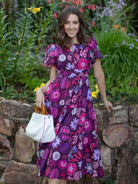 GENEVIEVE dress Dazzle Flower Magenta - Lesley Evers - Best Seller - dazzle flower magenta - Dress