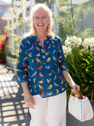 GEORGIA top Navy Birds - Lesley Evers - Shop - Shop/All Products - Shop/New Arrivals