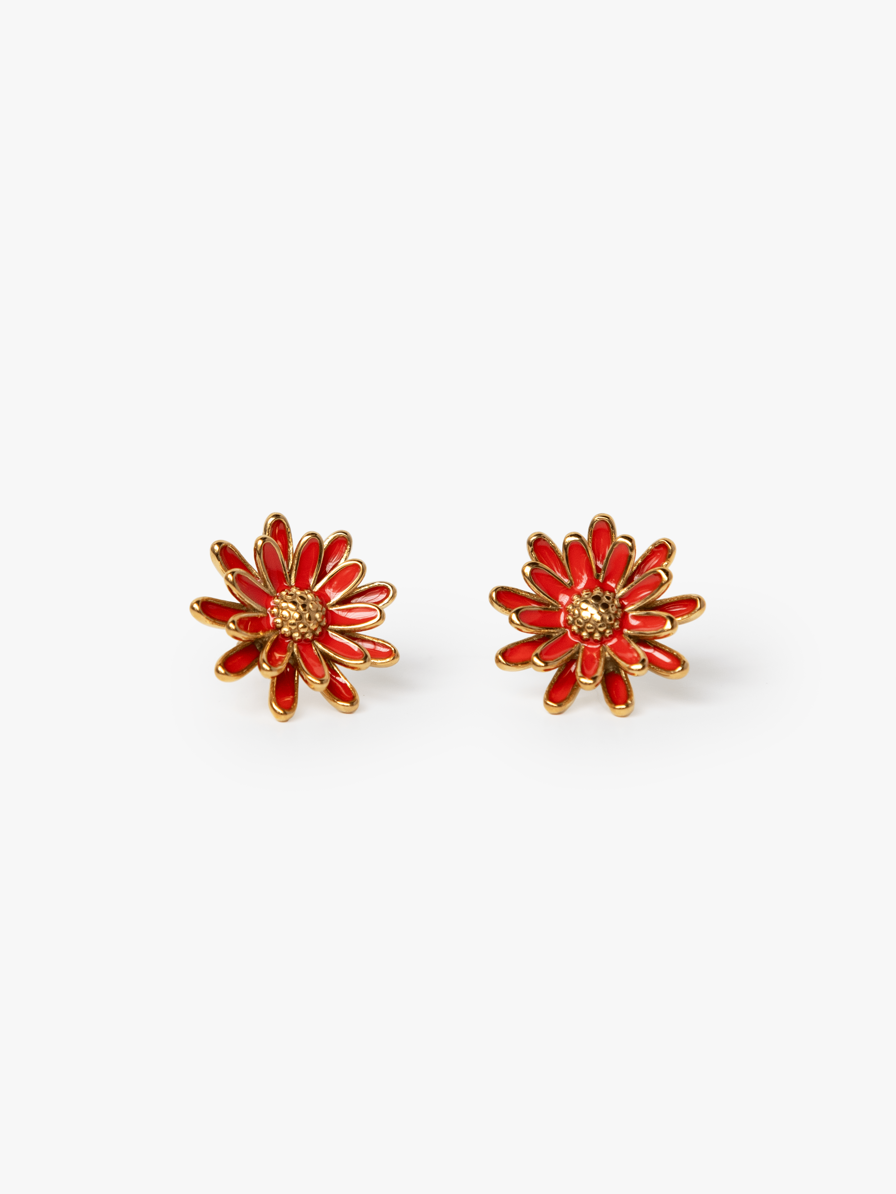 Gerbera Daisy Earrings Orange - Lesley Evers - Accessories - accessory - pebble