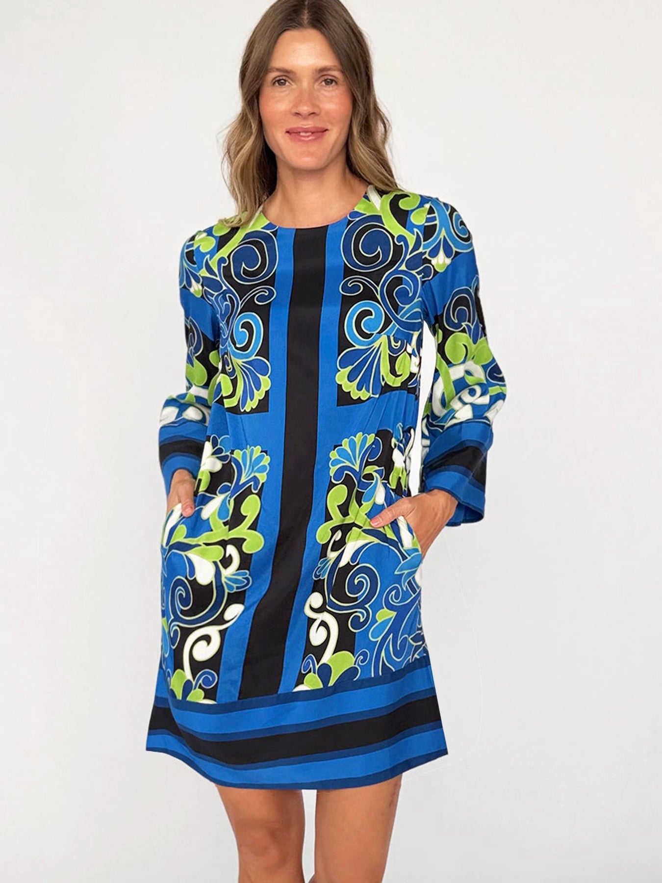 GIANNA dress Vitalia Navy - Lesley Evers-Dress-Shop-Shop/All Products
