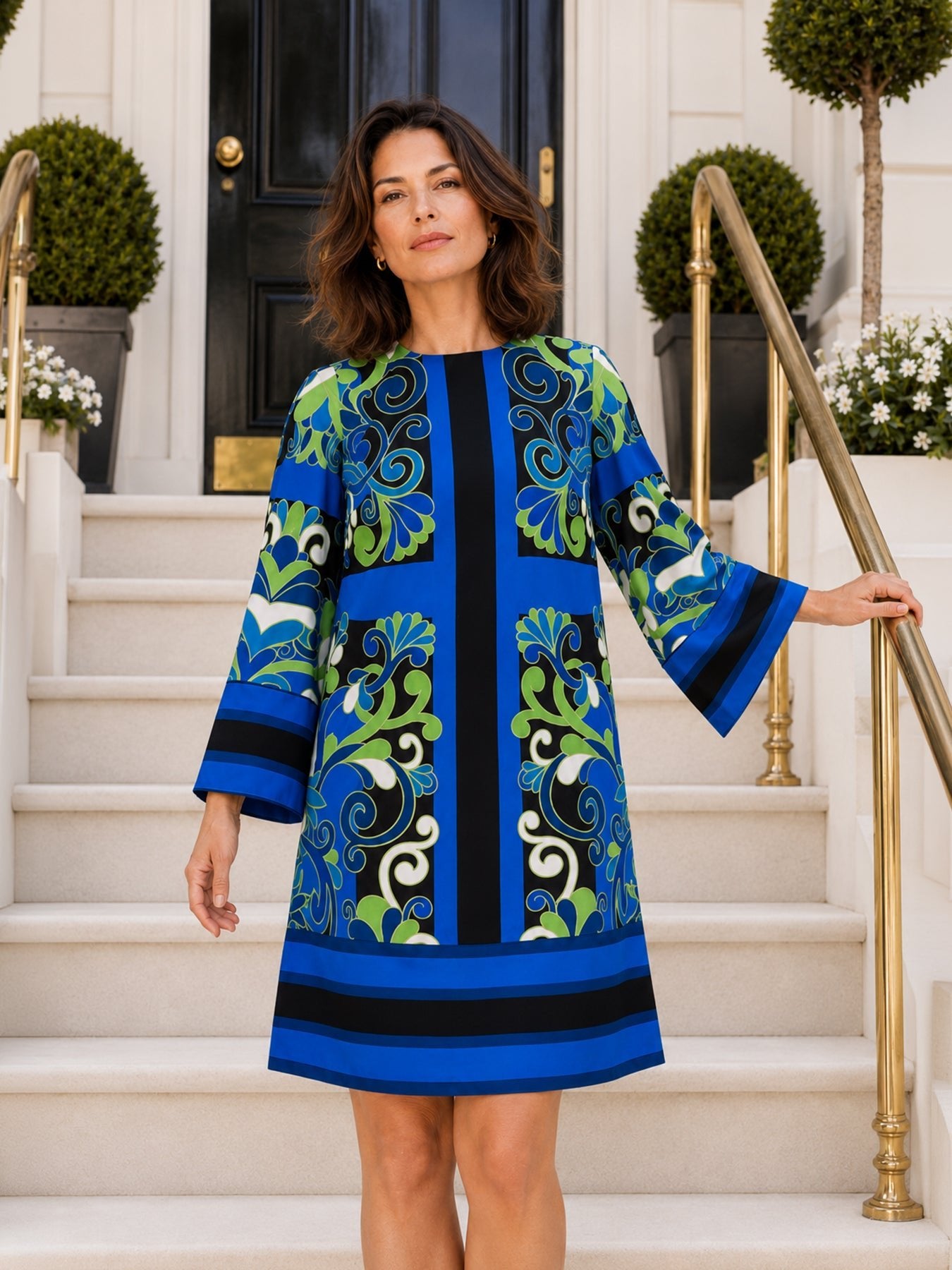 GIANNA dress Vitalia Navy - Lesley Evers-Dress-Shop-Shop/All Products