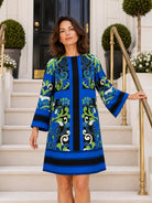 GIANNA dress Vitalia Navy - Lesley Evers-Dress-Shop-Shop/All Products