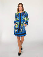 GIANNA dress Vitalia Navy - Lesley Evers-Dress-Shop-Shop/All Products