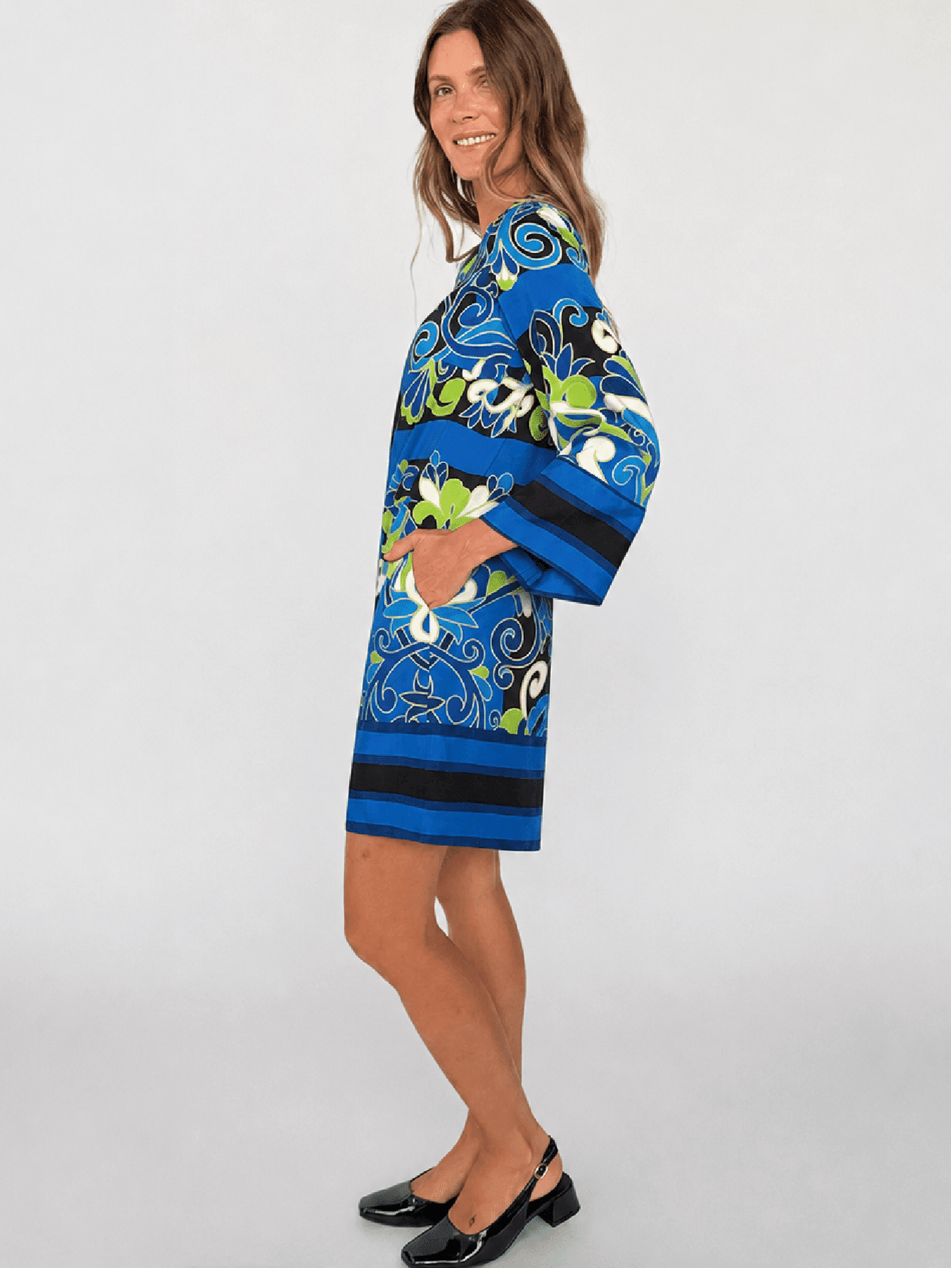GIANNA dress Vitalia Navy - Lesley Evers-Dress-Shop-Shop/All Products