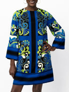 GIANNA dress Vitalia Navy - Lesley Evers-Dress-Shop-Shop/All Products