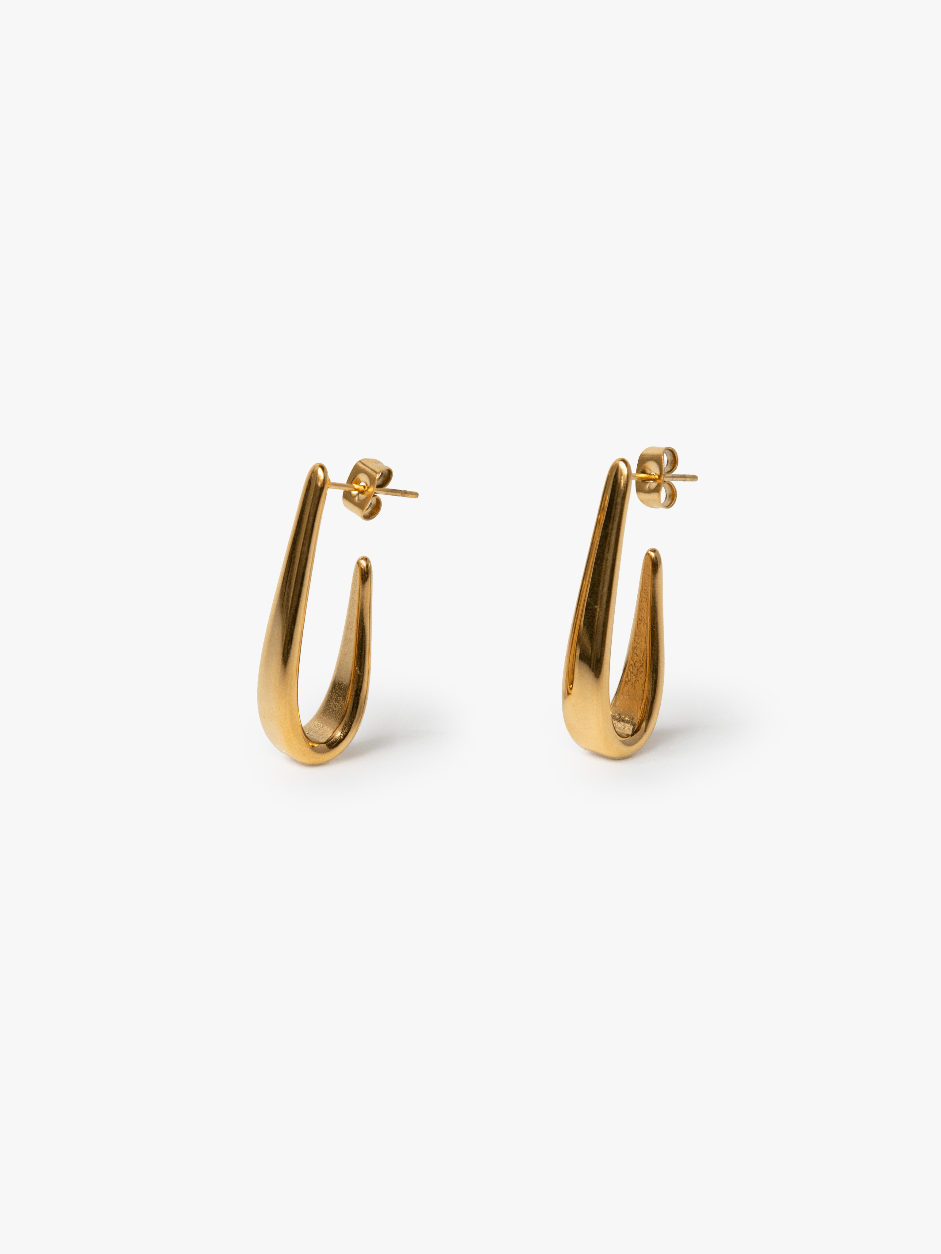 Gold Hook Earrings - Lesley Evers - Accessories - accessory - pebble