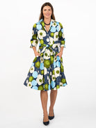 GRACE dress Flower Charm Navy - Lesley Evers-Dress-Grace-Shop