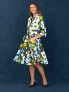 GRACE dress Flower Charm Navy - Lesley Evers-Dress-Grace-Shop