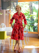 GRACE dress Honeycomb Red - Lesley Evers - Dress - Grace - honeycomb