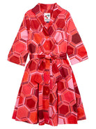 GRACE dress Honeycomb Red - Lesley Evers - Dress - Grace - honeycomb