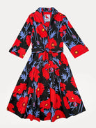 GRACE dress Tree Poppy Red - Lesley Evers-Dress-Grace-Shop