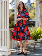 GRACE dress Tree Poppy Red - Lesley Evers-Dress-Grace-Shop