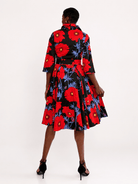 GRACE dress Tree Poppy Red - Lesley Evers-Dress-Grace-Shop