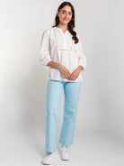 HANNAH blouse White Swiss Dot - Lesley Evers - hannah - Shop - Shop/All Products