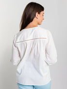 HANNAH blouse White Swiss Dot - Lesley Evers - hannah - Shop - Shop/All Products