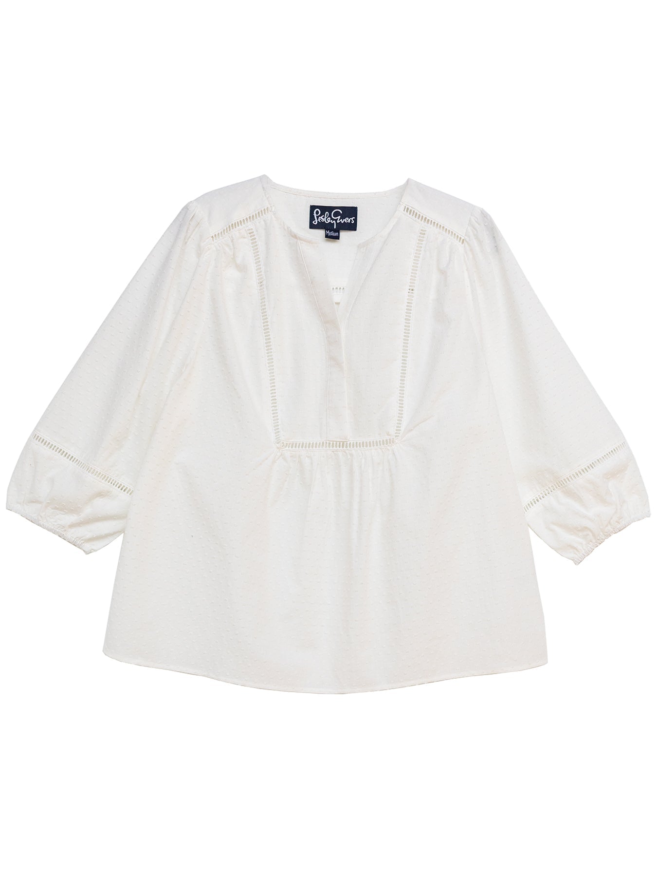 HANNAH blouse White Swiss Dot - Lesley Evers - hannah - Shop - Shop/All Products