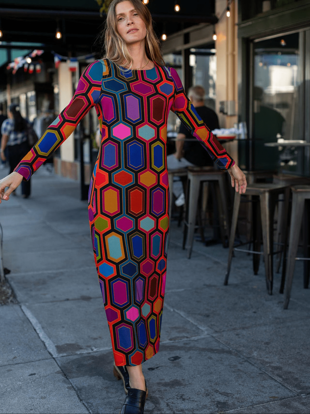 HARLOW dress Pavilion Multi - Lesley Evers-Dress-formal-Shop