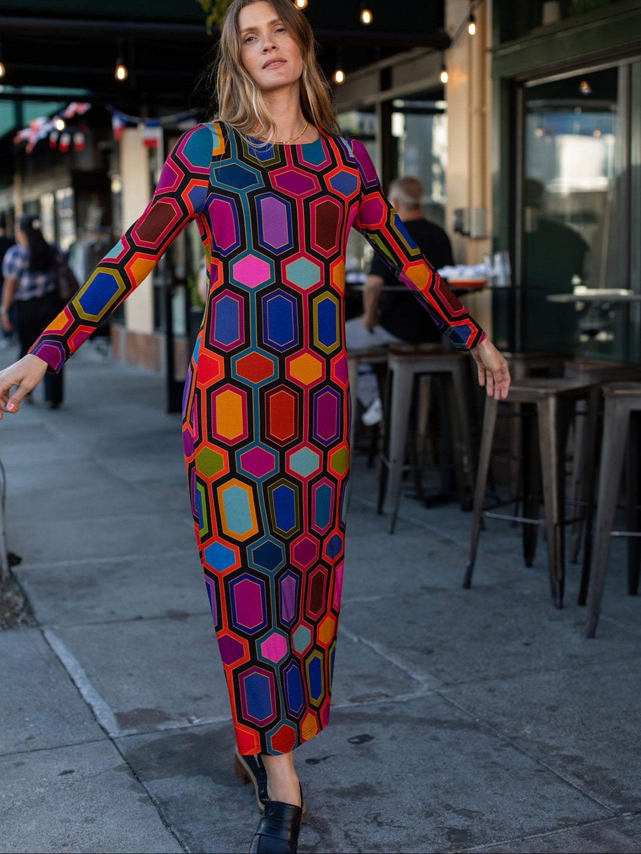 HARLOW dress Pavilion Multi - Lesley Evers-Dress-formal-Shop