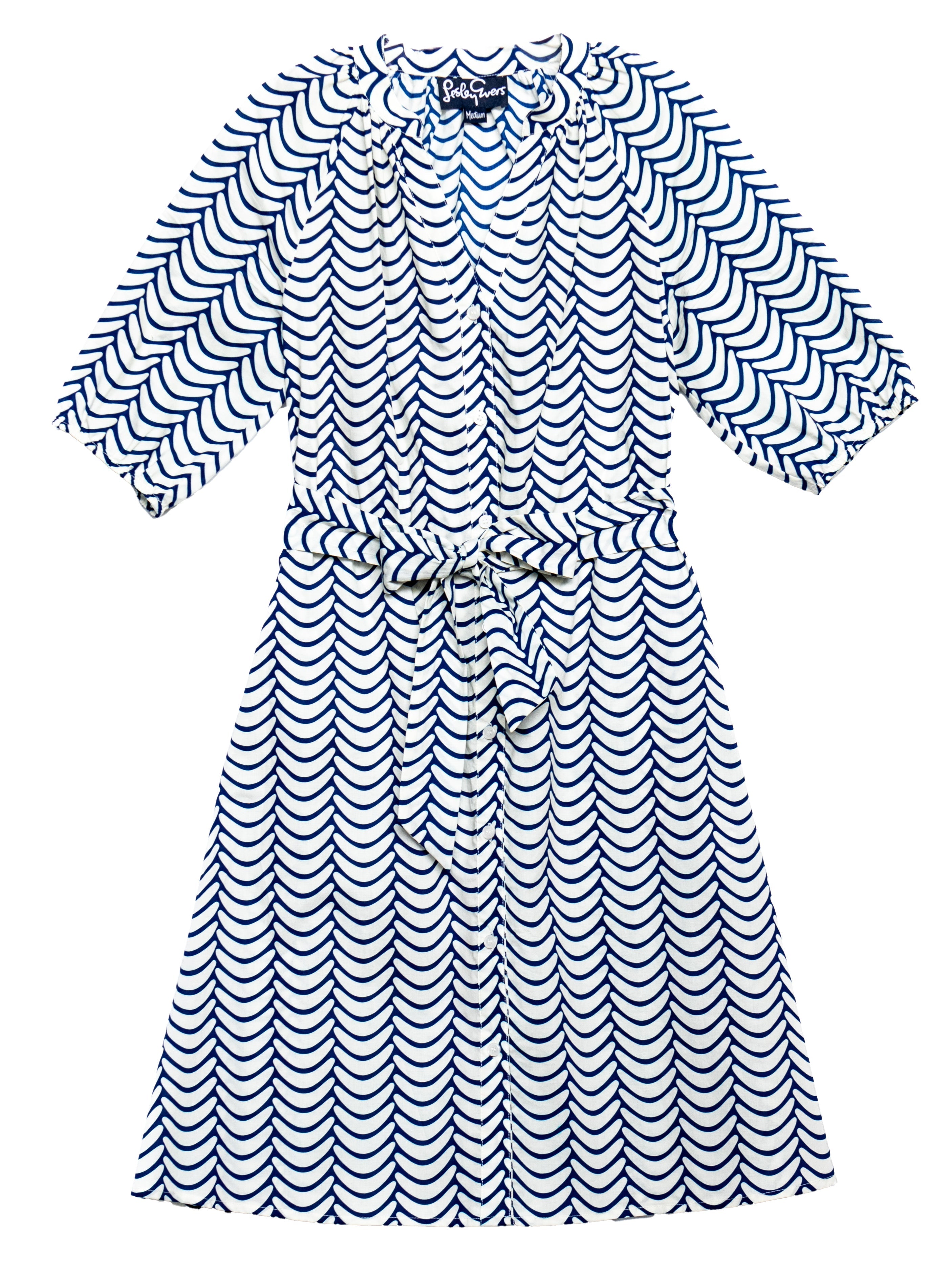 HARRIET dress Navy Scoops - Lesley Evers-navy and white-scoops-Shop