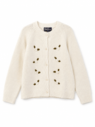 HAZEL cardigan Ivory - Lesley Evers-cardigan-dinner with friends-emma