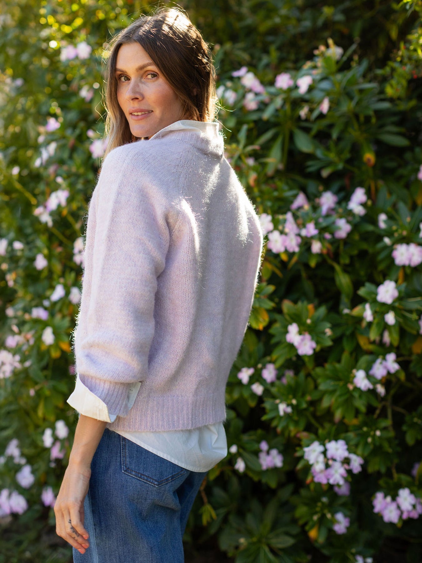 HAZEL cardigan Lavender – Lesley Evers