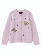 HAZEL cardigan Lavender - Lesley Evers-cardigan-dinner with friends-emma