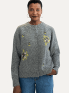 HAZEL cardigan Slate - Lesley Evers-cardigan-dinner with friends-emma