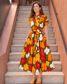 HEIDI dress California Poppy - Lesley Evers - cotton dress - Dress - heidi
