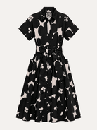 HEIDI dress Jumbo Blooms Black & Ivory - Lesley Evers-cotton dress-Dress-heidi